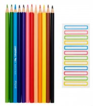 Color'peps Pkt.12 Colouring Pencils & Labels