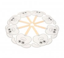 Crafty Bitz Pkt.10 Fans - Lollipop Dog