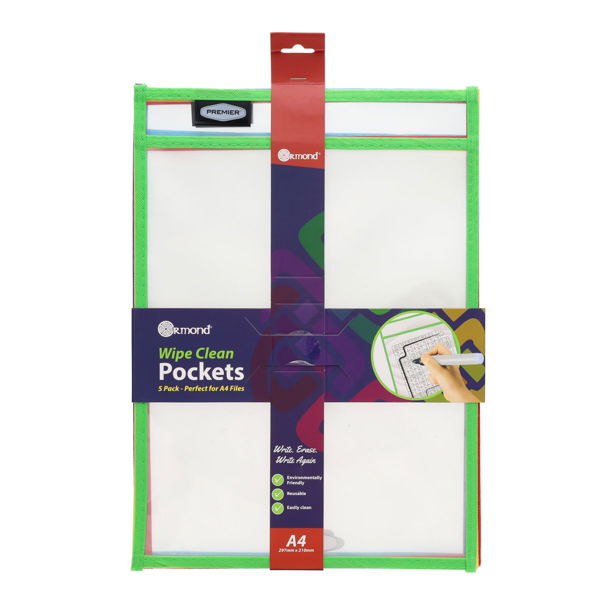 Ormond Pkt.5 Dry Erase Pockets