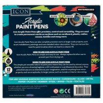 Icon Pkt 12 Acrylic Paint Pens