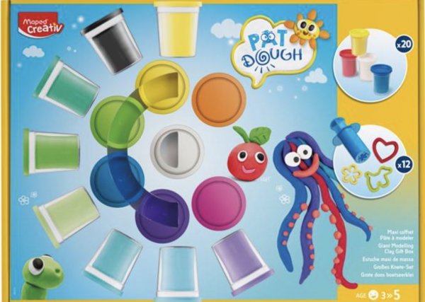 Maped Creativ Pat Dough Maxi Set (20 Pots)