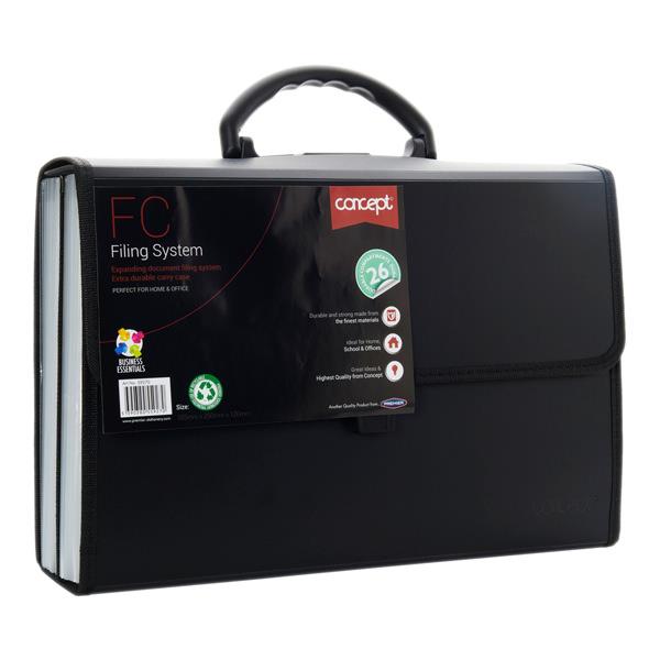 Concept Foolscap 26 Pocket Expanding Document File/ Carry Case