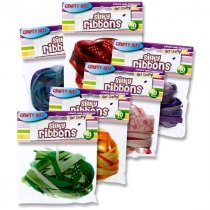 Crafty Bitz Silky Ribbons 10m - 6 Asst.