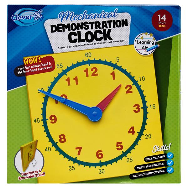 Clever Kidz 35cm Mechanical Demonstration Clock NO BOX DUE TO PACKAGING DAMAGE was €22.95