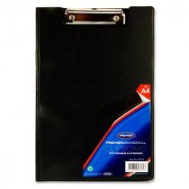 Premier Universal Pvc Double Foldover Clip Board - Black