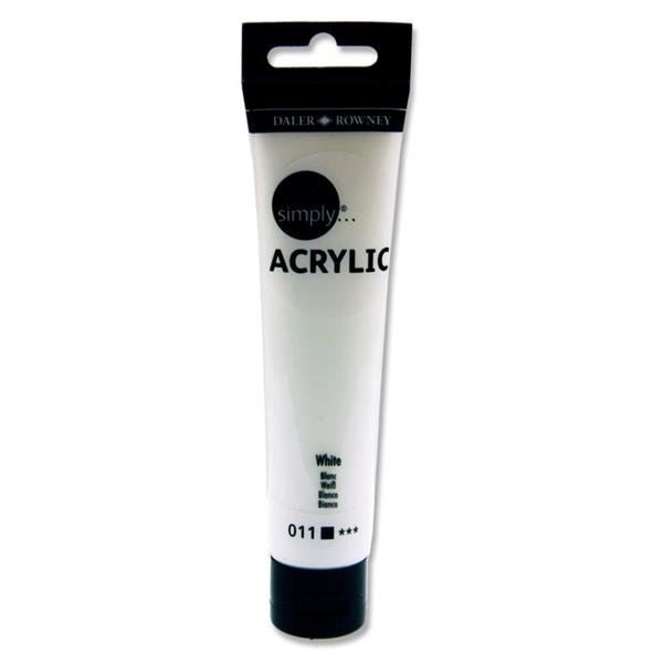 Daler Rowney Simply...acrylic 75ml Slim Tube - White