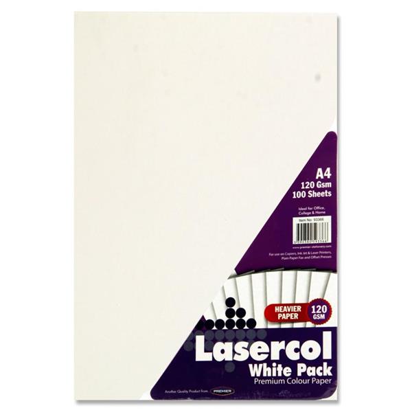 Lasercol A4 120gsm Activity Paper 100 Sheets - White