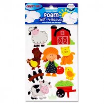 Crafty Bitz 3d Foam Stickers - Farm 2 Asst.