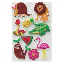 Crafty Bitz Pkt.10 Squishy Foam Stickers - Wild Animals
