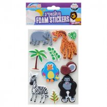 Crafty Bitz Pkt.10 Squishy Foam Stickers - Wild Animals