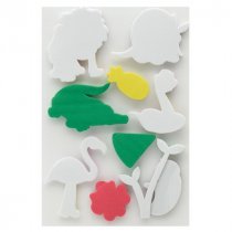 Crafty Bitz Pkt.10 Squishy Foam Stickers - Wild Animals