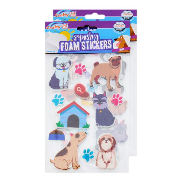 Crafty Bitz Pkt.11 Squishy Foam Stickers - Dogs