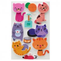 Crafty Bitz Pkt.11 Squishy Foam Stickers - Cats