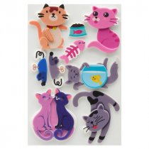 Crafty Bitz Pkt.11 Squishy Foam Stickers - Cats
