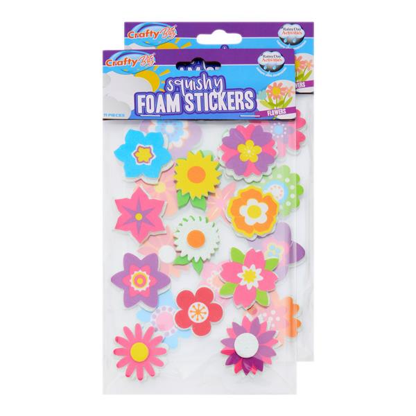 Crafty Bitz Pkt.11 Squishy Foam Stickers - Flowers