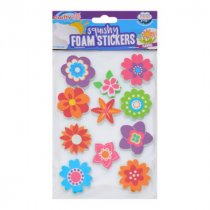 Crafty Bitz Pkt.11 Squishy Foam Stickers - Flowers