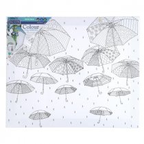 Icon 300x250mm Colour My Canvas - Umbrella-SALE