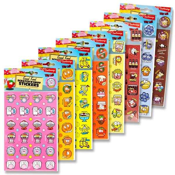 Emotionery Card 24 Good Food Scratch 'n Stickers 8 Flavors
