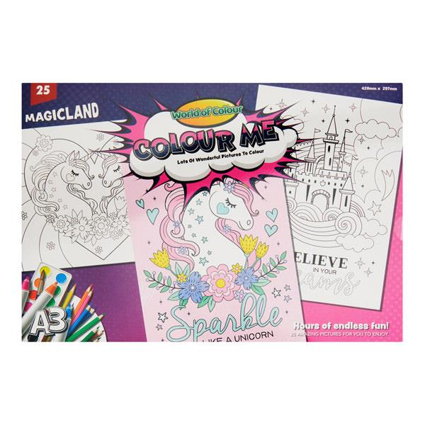 Woc A3 25 Sheet Colouring Book - Magicland