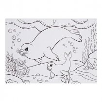 Woc A3 25 Sheet Colouring Book - Animal Families