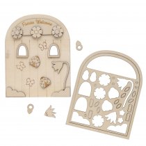 Crafty Bitz 3d Wooden Fairy Door- 2 Asst.