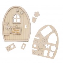 Crafty Bitz 3d Wooden Fairy Door- 2 Asst.