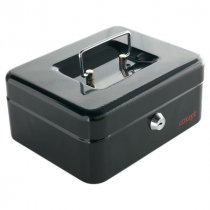 Concept 8" Metal Cash Box Black