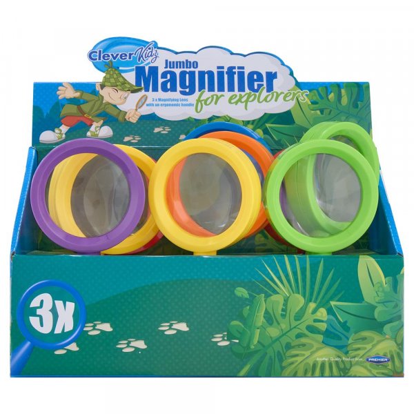 Clever Kidz Jumbo 3x Magnifier 6 Colours