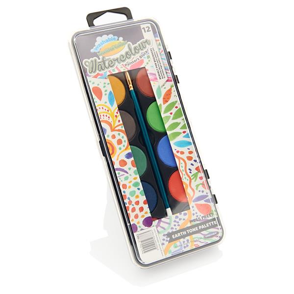 Woc 12 Colour Tempera Painting Block - Earth