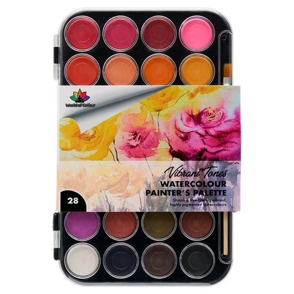 Woc Watercolour Cake Set - 28pce