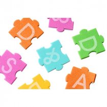Crafty Bitz Pkt.100 Foam Stickers Alphabet Puzzle Shapes