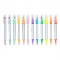 Pro:scribe Pkt.12 Twin Tip Highlighter Pens - Pastel
