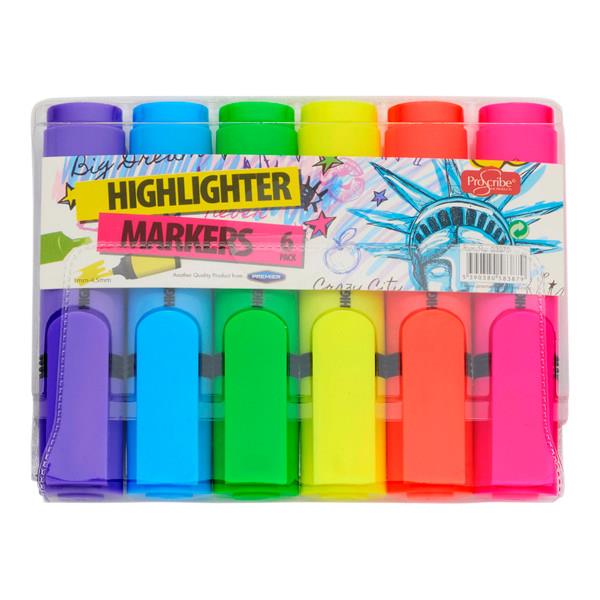 Pro:scribe Pkt.6 Highlighter Markers