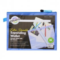 Premto Pastel B5 Extra Durable Storage Mesh Wallet - Cornflower Blue