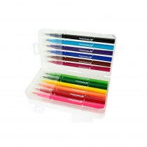 Woc Box 12 Brush Felt Tip Markers