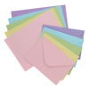 Icon Occasions Pkt.50 C6 250gsm Cards & Envelopes - 5 Pastel colours