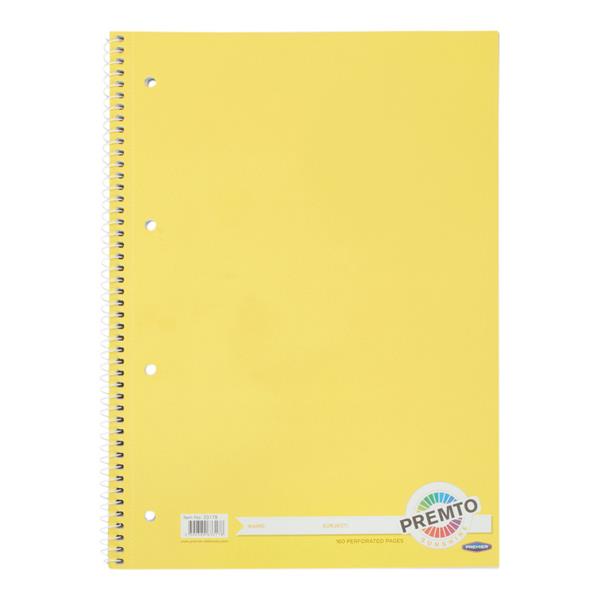 Premto A4 160pg Spiral Notebook - Sunshine