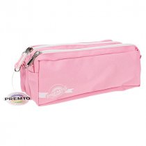 Pastel 3 Pocket Pencil Case - Pink Sherbert
