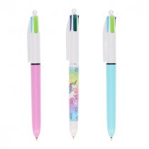 Bic Card 3 4 Colour Ballpoint Pen - Unicorn Pastel