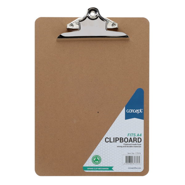 Concept A4 Clip Board - Chipboard