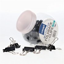 Concept Office Tub 25 19mm Black Binder Clips