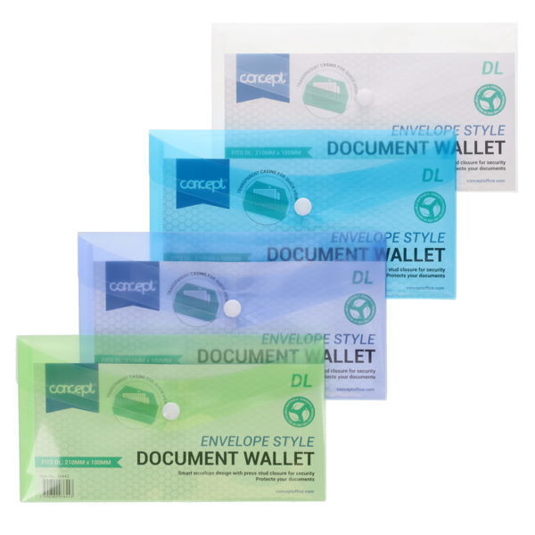 Premier Office Dl Size Button Wallet Envelope