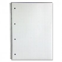 A4 160pg 5mm Sq Spiral Notebook