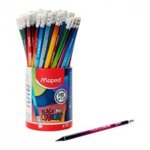 Maped Black'peps Woodfree Hb Pencil W/eraser