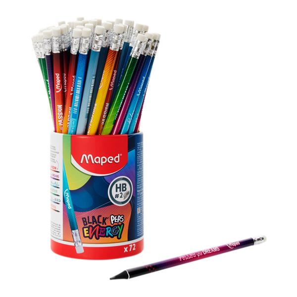 Maped Black'peps Woodfree Hb Pencil W/eraser