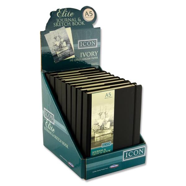 Icon A5 192pg Black Journal & Sketch Book