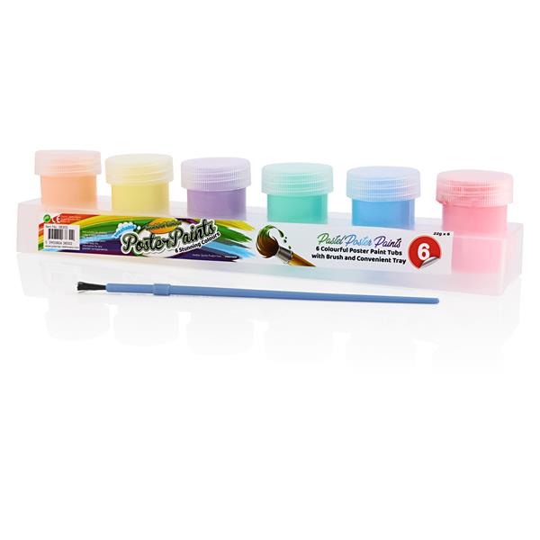 World Of Colour Pkt.6x22g Pastel Poster Paints