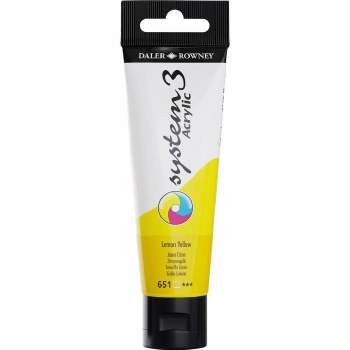 System 3 Lemon yellow Acrylic Paint 59ml