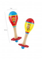 Orange Tree Lion and Monkey Maraca Set