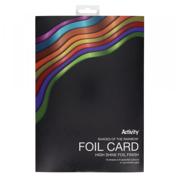 Premier Activity A4 220gsm Foil Card 16 Sheets - Shades Of The Rainbow